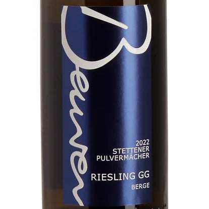 Beurer STETTENER PULVERMÄCHER BERGE Riesling VDP.GG 2022 Label