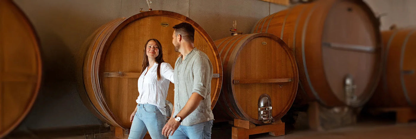 Bianka und Daniel Schmitt im Keller