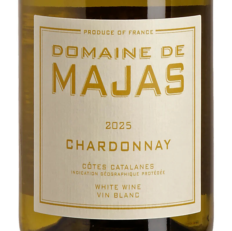 Domaine de Majas Chardonnay IGP Côte Catalanes 2025 Label