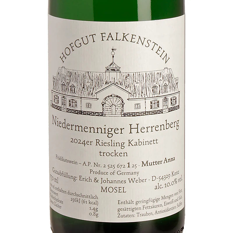 Hofgut Falkenstein NIEDERMENNIGER HERRENBERG Riesling Kabinett trocken 2024 Label