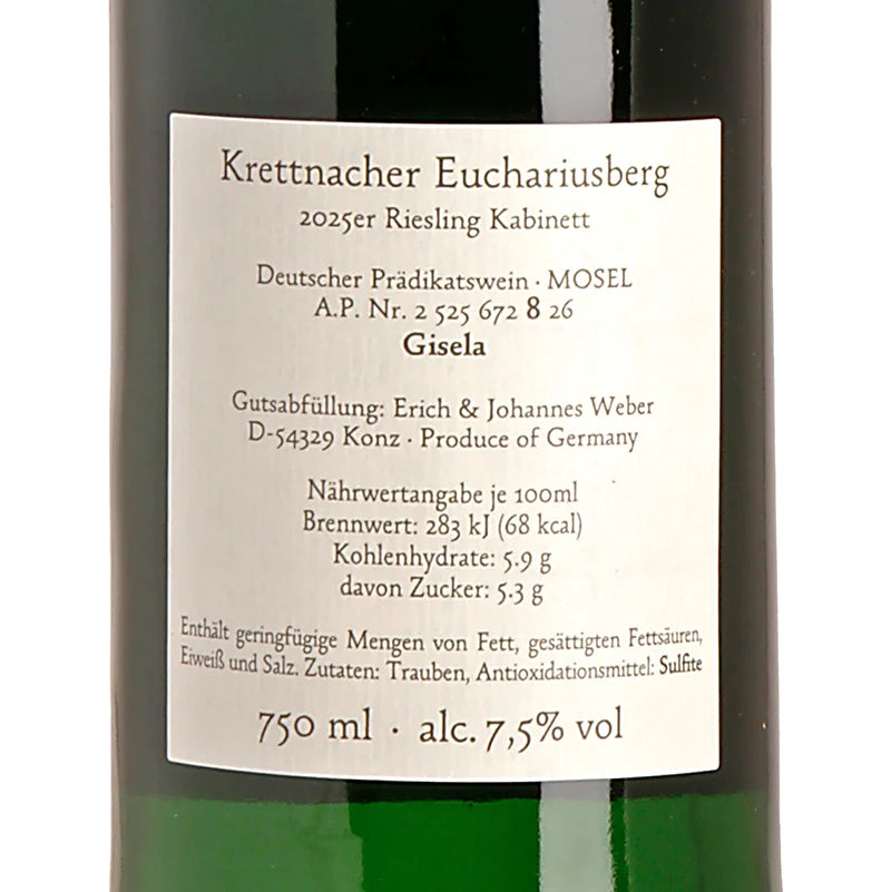 Hofgut Falkenstein KRETTNACHER EUCHARIUSBERG Riesling Kabinett Alte Reben 2025 Back