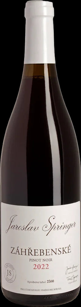 Jaroslav Springer Zahrebenske Pinot Noir 2022