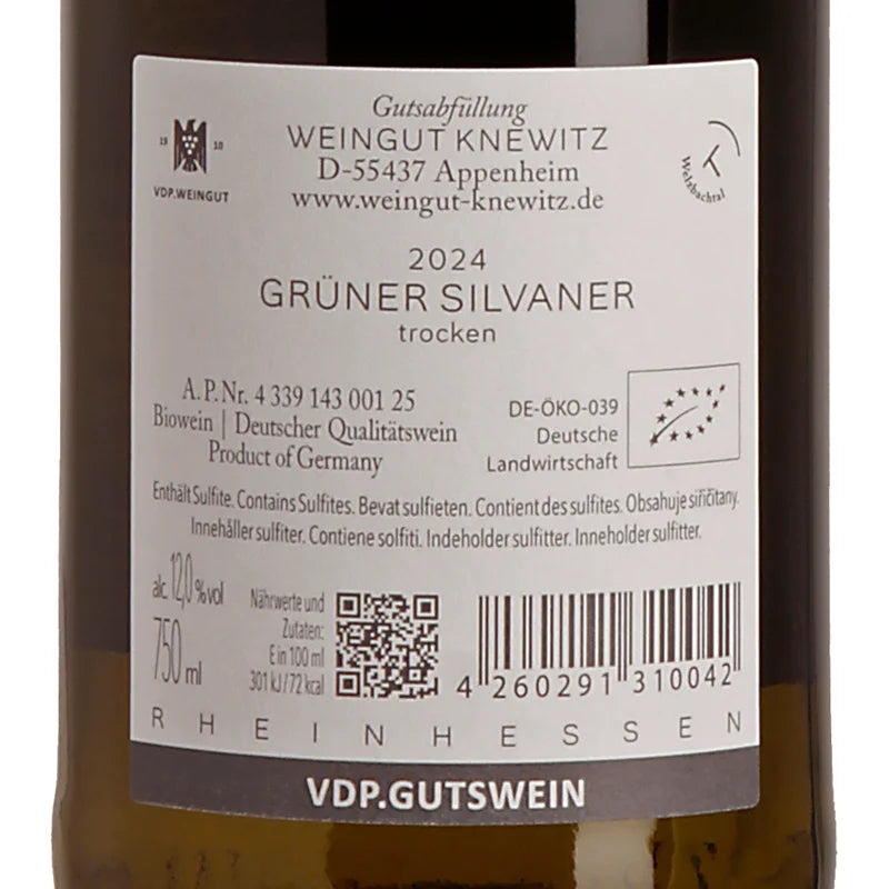 Knewitz Grüner Silvaner VDP.Gutswein trocken 2024 Back