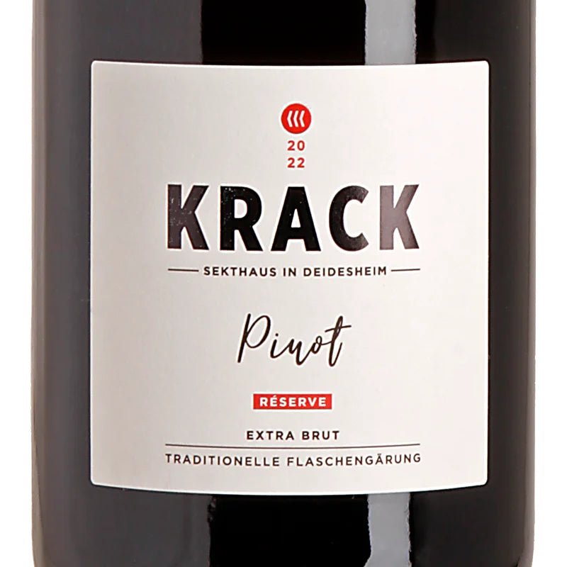Krack Sekthaus Pinot Réserve Extra Brut 2022 Label