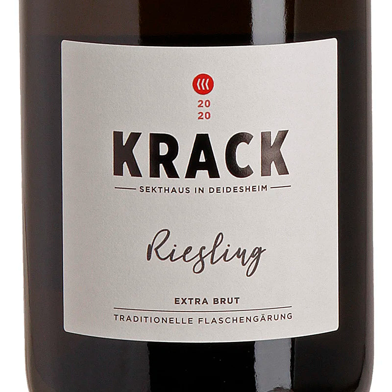 Krack Sekthaus Riesling Sekt Extra Brut 2020 Label