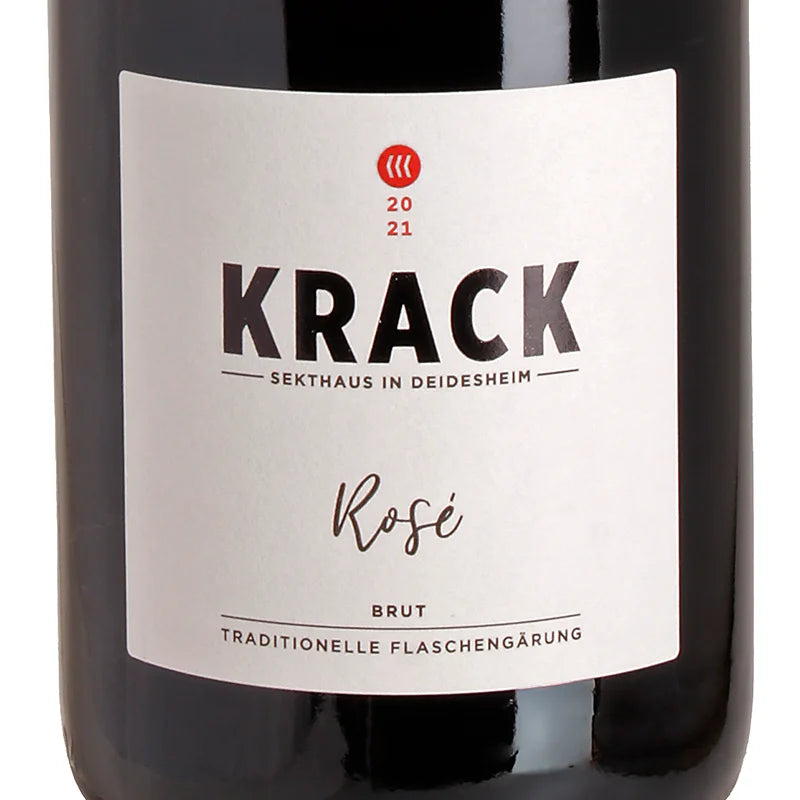 Krack Sekthaus Rosé Brut 2021 Label