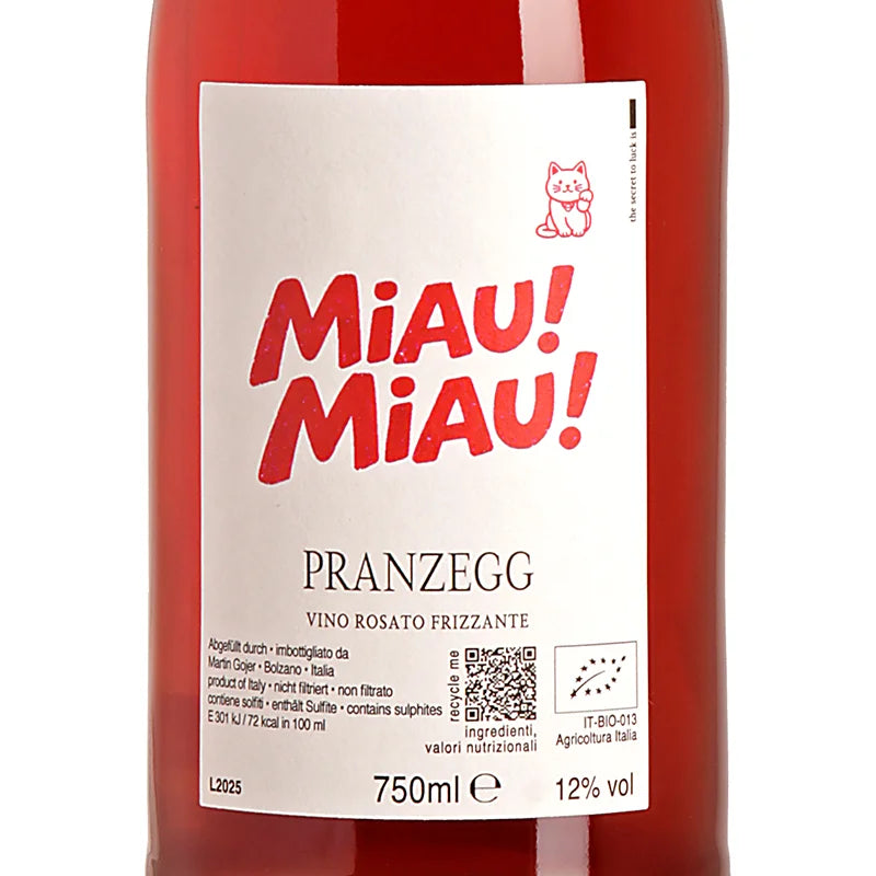 Pranzegg MIAU! Vino Rosato Frizzante L2025 Label