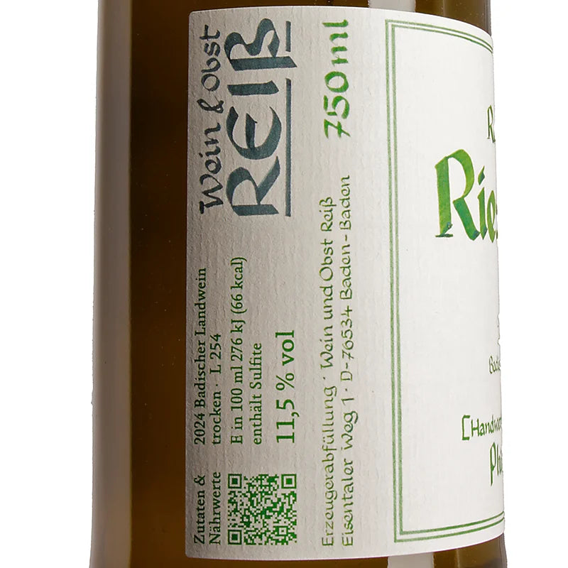 Philipp Reiß Rebland Riesling 2024 back