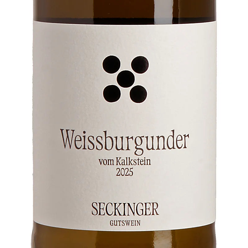 Seckinger Weißburgunder vom Kalkstein trocken 2025 Label