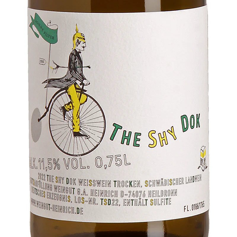 G.A. Heinrich THE SHY DOK Weisswein trocken 2022 label