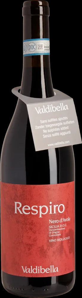 Cooperativa Valdibella Respiro Nero d'Avola DOC Sicilia senza solfiti aggiunti 2022