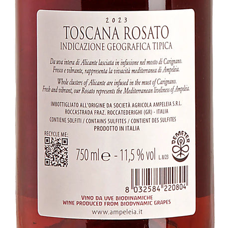 Ampeleia Rosato di Ampeleia Toscana Rosato IGT 2023 Back