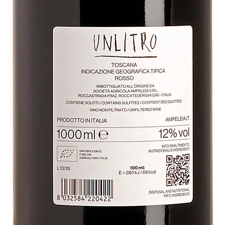 Ampeleia UNLITRO L13/25 Toscana IGT Back