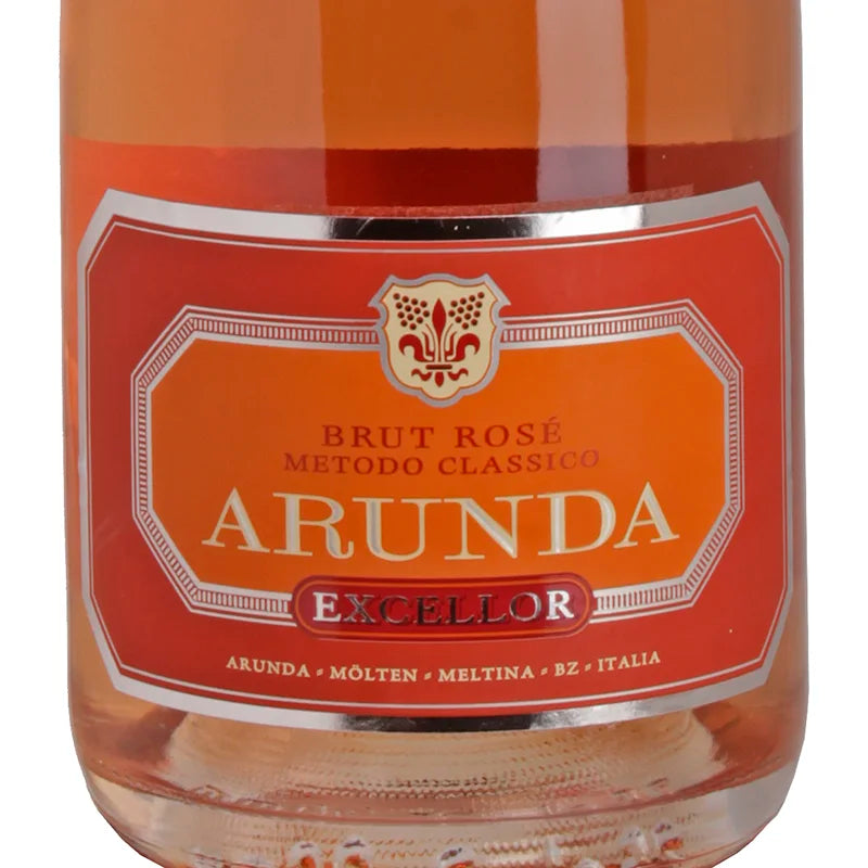 Arunda Sektkellerei Excellor Brut Rosé Metodo Classico Alto Adige DOP Label