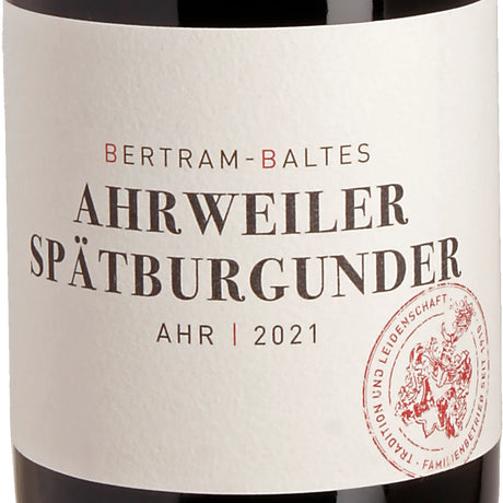 Bertram-Baltes Ahrweiler Spätburgunder 2021 Label