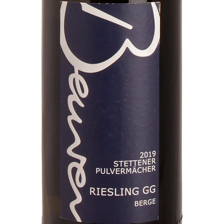 Beurer STETTENER PULVERMÄCHER BERGE Riesling VDP.GG 2019 Label
