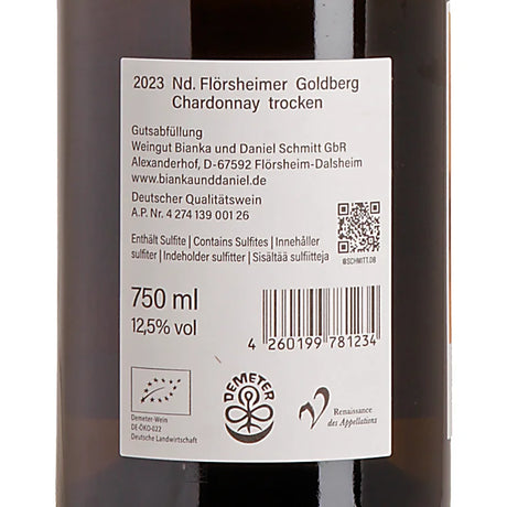 Bianka & Daniel Schmitt Goldberg Chardonnay 2023 Back