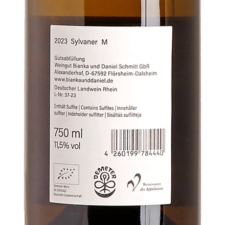 Bianka & Daniel Schmitt M Sylvaner 2023 Back