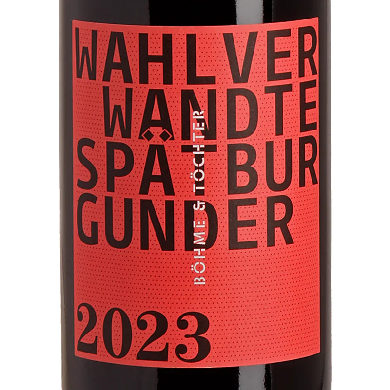 Böhme & Töchter Wahlverwandte Spätburgunder trocken 2023 Label