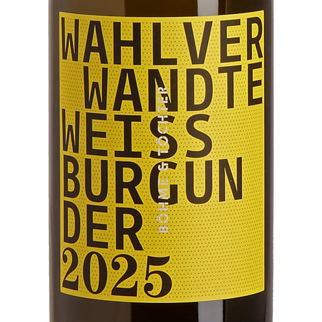 Böhme & Töchter Wahlverwandte Weißburgunder feinherb 2025 Label