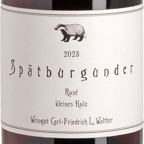 Carl-Friedrich L. Walther Spätburgunder Rosé kleines Holz trocken 2023 Label