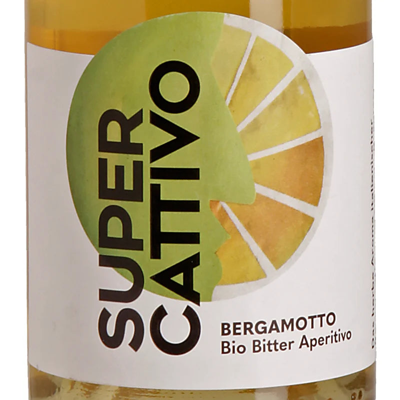Super Cattivo Bergamotto Bio Bitter Aperitivo Label