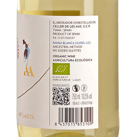 Celler de les Aus PUPUT Pét-Nat 2025 Back
