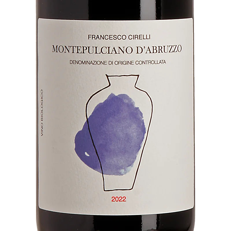 Francesco Cirelli Montepulciano d’Abruzzo DOC Amphora 2022 Label