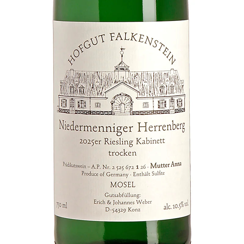 Hofgut Falkenstein NIEDERMENNIGER HERRENBERG Riesling Kabinett trocken 2025 Label