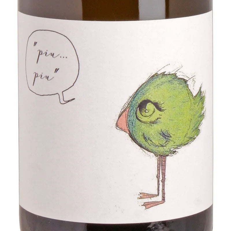 FIO Wines PIU PIU Riesling Petnat hefetrüb label