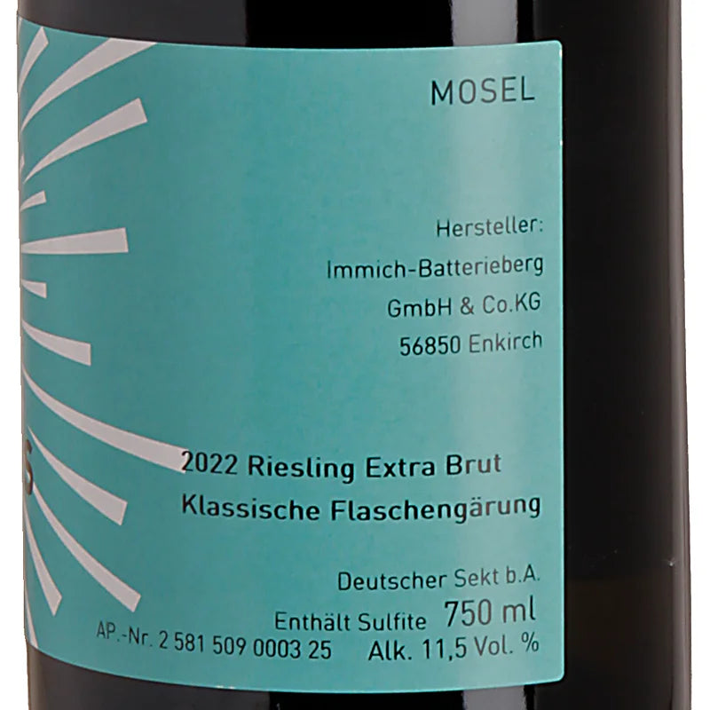 Immich-Batterieberg Detonation Bubbles Riesling Sekt Extra Brut 2022 Back