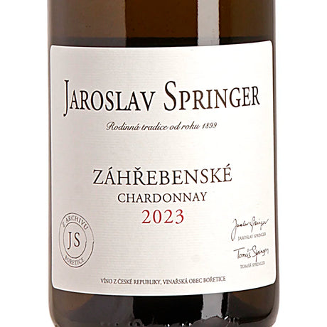 Jaroslav Springer Zahrebenske Chardonnay 2023 Label