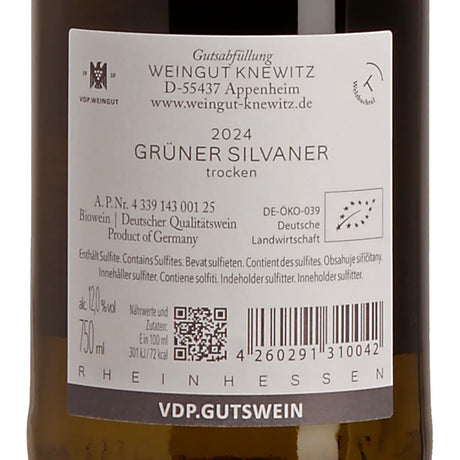Knewitz Grüner Silvaner VDP.Gutswein trocken 2024 Back