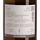 Knewitz Riesling trocken VDP.Gutswein 2024 Back V2