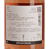Knewitz Rosé trocken 2025 Back
