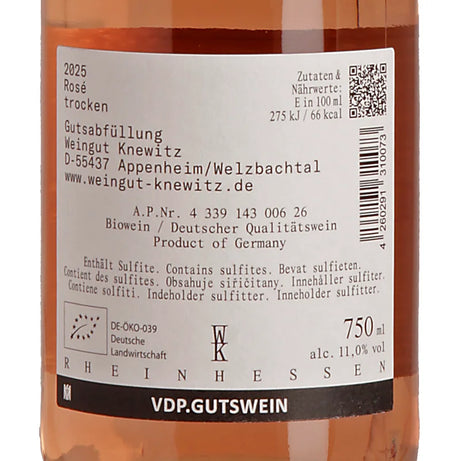 Knewitz Rosé trocken 2025 Back
