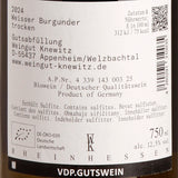 Knewitz Weisser Burgunder VDP.Gutswein trocken 2024 Rück