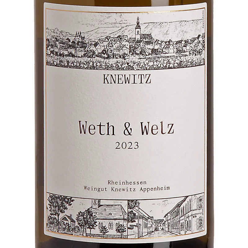 Knewitz WETH & WELZ Weisser Burgunder & Chardonnay trocken 2023 label