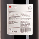 Krack Sekthaus Chardonnay Réserve Brut Nature 2022 Back