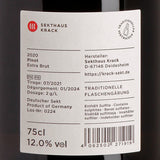Krack Sekthaus Pinot Extra Brut 2020 Back