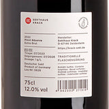 Krack Sekthaus Pinot Réserve Extra Brut 2022 Back