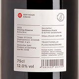 Krack Sekthaus Riesling Réserve Extra Brut 2022 Back