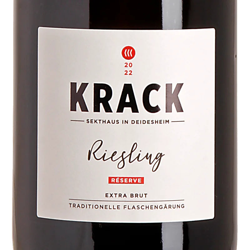 Krack Sekthaus Riesling Réserve Extra Brut 2022 Label