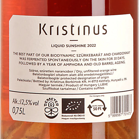 Kristinus Liquid Sunshine 2022 Back