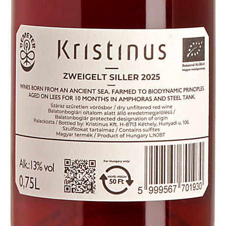 Kristinus Zweigelt Siller 2025 Back