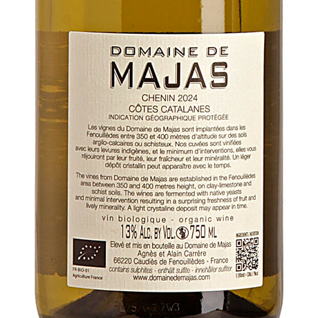 Domaine de Majas Chenin by Majas IGP Côte Catalanes 2024 Back