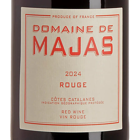 Domaine de Majas Rouge IGP Côte Catalanes 2024 Label