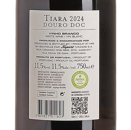 Niepoort Tiara Branco Douro DOC 2024 Back