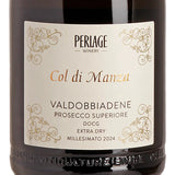 Perlage COL DI MANZA Valdobbiadene Prosecco Superiore DOCG Spumante Extra Dry Millesimato 2024 Label