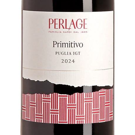 Perlage Primitivo Puglia IGT 2024 Label